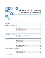 Preview for 1 page of Quantum PX720 Unpacking And Installation Instructions