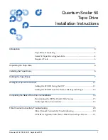 Preview for 1 page of Quantum Scalar 50 Installation Instructions Manual