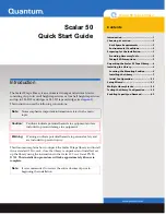 Quantum Scalar 50 Quick Start Manual preview