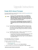 Предварительный просмотр 1 страницы Quantum Scalar i500 Upgrade Instructions