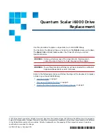 Предварительный просмотр 1 страницы Quantum Scalar i6000 Replacement