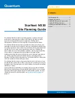 Preview for 1 page of Quantum StorNext M330 Site Planning Manual