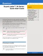 Предварительный просмотр 1 страницы Quantum SuperLoader 3A Series Quick Start Manual