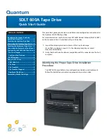 Предварительный просмотр 1 страницы Quantum Tape Drive SDLT 600A Quick Start Manual