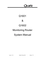 Preview for 1 page of Quartz Q1601 System Manual