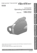 Quasar Palmcorder VM-D52 Operating Instructions Manual preview