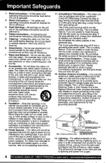 Предварительный просмотр 4 страницы Quasar Palmcorder VM-D52 Operating Instructions Manual