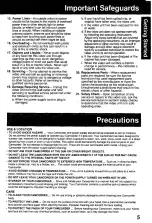 Предварительный просмотр 5 страницы Quasar Palmcorder VM-D52 Operating Instructions Manual