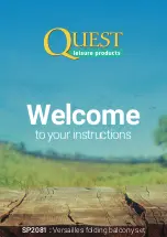 Quest Leisure Products Versailles Instructions Manual preview