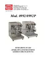 Quick MILL 992 Operating Instructions Manual preview