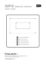 Предварительный просмотр 54 страницы Quick GP2 Genius 1500 Series Manual Of Installation And Use