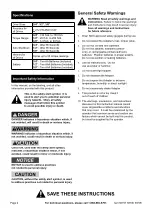 Preview for 2 page of QUINN 58706 Owner'S Manual & Safety Instructions