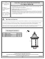 Предварительный просмотр 1 страницы Quoizel CHI9011IB Assembly Instruction