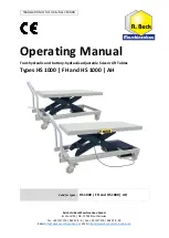 R. Beck Maschinenbau HS 1000 Operating Manual preview