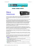 R.L.DRAKE TR-5 User Manual preview