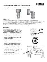 Предварительный просмотр 1 страницы RAB Lighting VX Series Installation Instructions