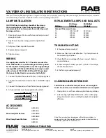 Preview for 2 page of RAB Lighting VX Series Installation Instructions