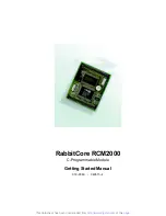 Rabbit RCM2000 Getting Started Manual предпросмотр