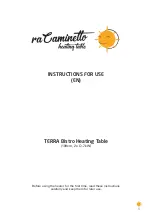 Racaminetto TERRA Instructions For Use Manual preview