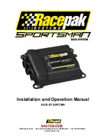 Racepak 610-KT-SPRTMN Installation And Operation Manual preview