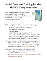 Rad Source RS-2000 How To Use Manual preview