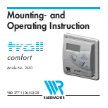 RADEMACHER Troll Comfort Mounting And Operating Instruction preview