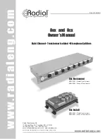 Preview for 2 page of Radial Engineering 8cx Manual