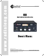 Radial Engineering HDI Owner'S Manual preview