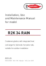 Preview for 1 page of Radiant R2K 34 RAIN Installation, Use And Maintenance Manual