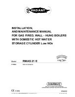 Radiant RMAS 21 E Installation And Maintenance Manual preview
