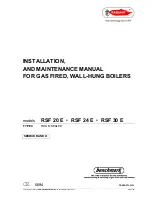 Radiant RSF 30 E Installation And Maintenance Manual preview