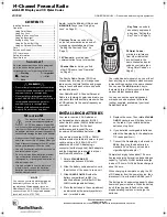 Radio Shack 21-1863 Owner'S Manual preview