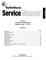 Предварительный просмотр 1 страницы Radio Shack HTX-10 Service Manual