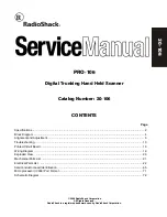 Radio Shack PRO-106 Service Manual preview