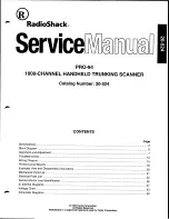 Radio Shack PRO-94 Service Manual предпросмотр