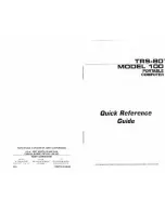 Radio Shack TRS-80 Model 100 Quick Reference Manual preview