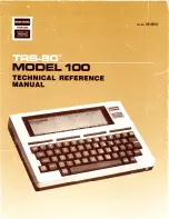 Radio Shack TRS-80 Model 100 Technical Reference Manual preview