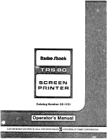 Radio Shack TRS-80 Operator'S Manual предпросмотр