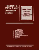 Preview for 1 page of Radio Shack TRS-80 Trsdos & Disk Basic Reference Manual