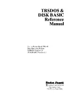 Предварительный просмотр 3 страницы Radio Shack TRS-80 Trsdos & Disk Basic Reference Manual