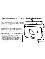 Radio Thermostat CT110 Operation Manual preview