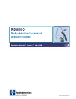 Radiodetection RD8000 Operation Manual preview