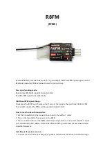 Preview for 1 page of RadioLink R8FM Manual