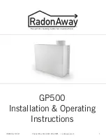RadonAway GP500 Installation & Operating Instructions Manual preview