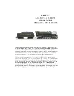 Preview for 1 page of Rail King 6-8-6 BANTAM TURBINE Steam Engine Operating Instructions Manual