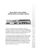 Rail King Crusader Operating Instructions Manual preview