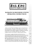 Rail King DASH-8 DIESEL ENGINE Operating Instructions Manual preview