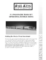 Rail King F-3 Passenger Set Operating Instructions Manual preview