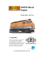 Rail King F40-PH Operator'S Manual предпросмотр