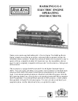 Rail King GG-1 ELECTRIC ENGINE Operating Instructions Manual preview